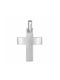 Men's White Gold Cross 14K