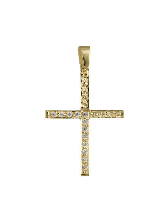 Damen Gold Kreuz 14K