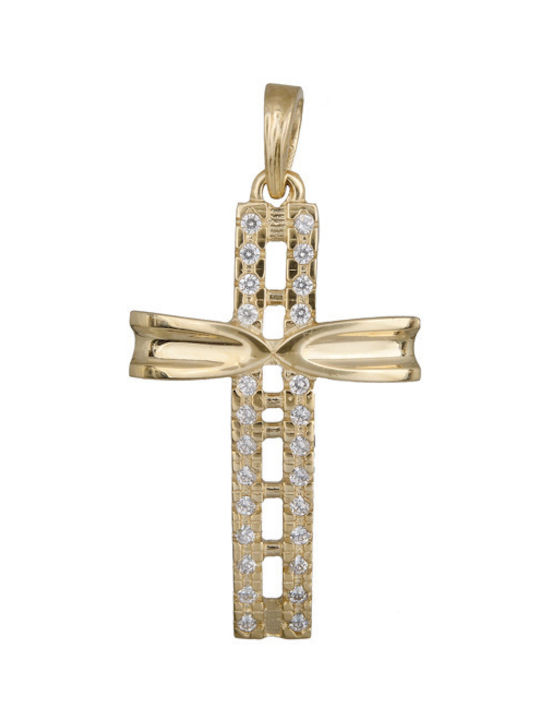 Damen Gold Kreuz 14K