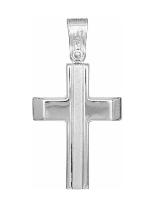 Men's White Gold Cross 9K