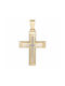 Men's Gold Cross 14K Double Sided