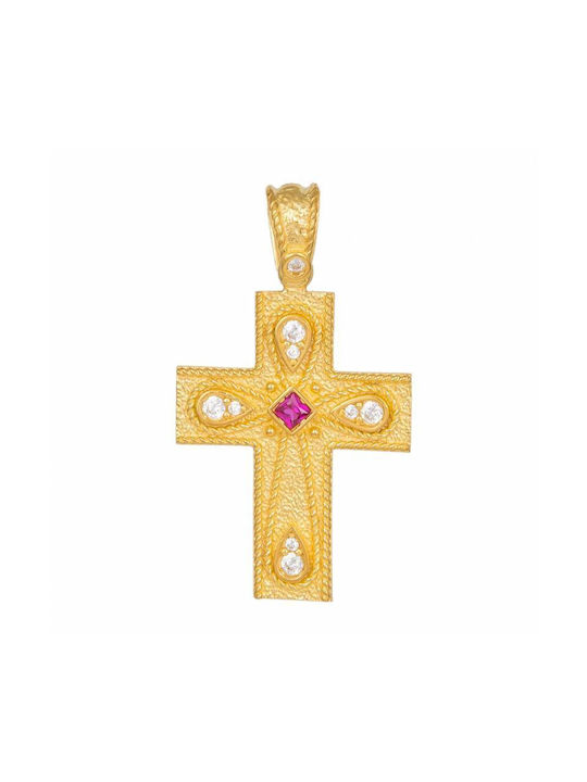 Femeiesc Aur Bizantin Cruce 14K