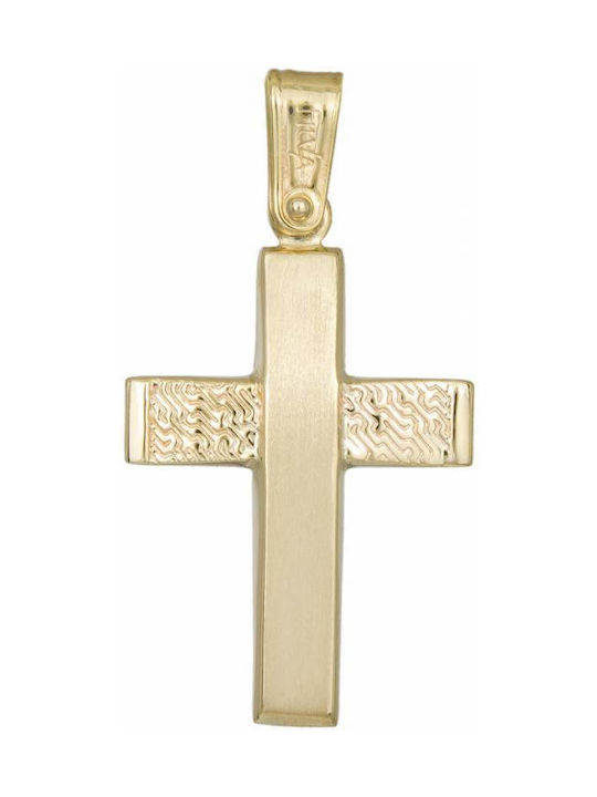 Herren Gold Kreuz 14K