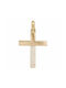 Damen Gold Kreuz 14K Beidseitig