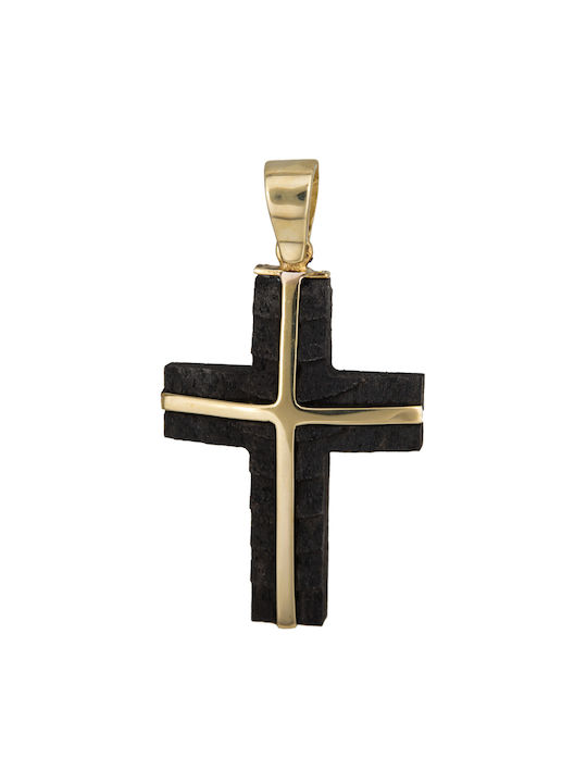 Herren Gold Kreuz 14K