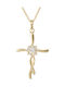 Women's Gold Cross 14K with Chain