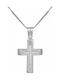 Women's White Gold Cross 9K with Chain