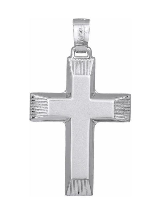 Men's White Gold Cross 9K