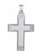 Men's White Gold Cross 9K