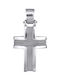 Men's White Gold Cross 18K