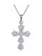 Women's White Gold Cross 14K with Chain