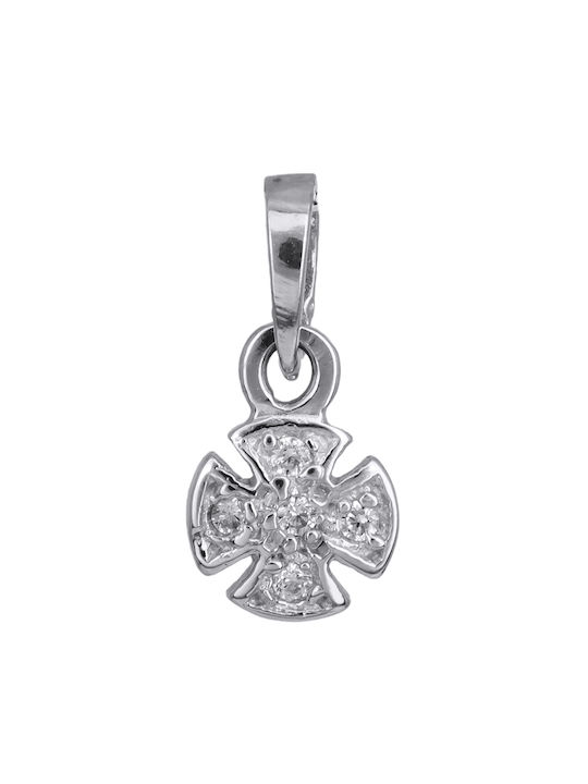 White Gold Cross 14K