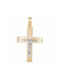 Men's Gold Cross 14K Double Sided with the Crucified