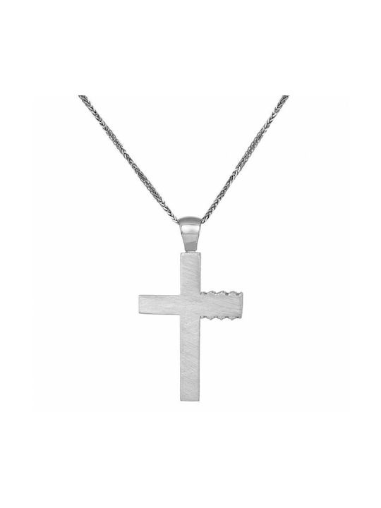 Damen Gold Kreuz 14K mit Kette