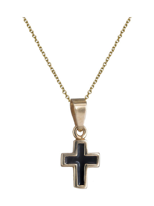 Gold Kreuz 14K mit Kette