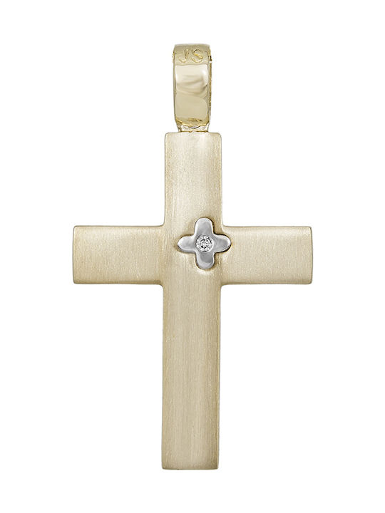 Damen Gold Kreuz 14K