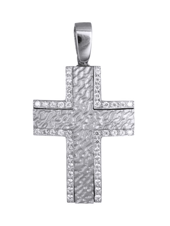 Women's White Gold Cross 9K