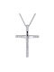 White Gold Cross 14K with Chain