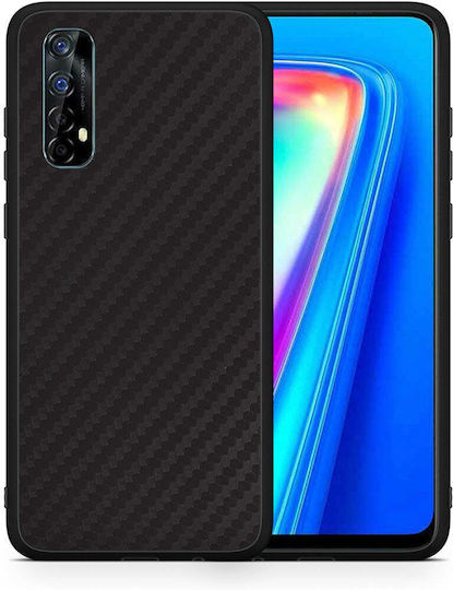 Smartfits Carbon Black Back Cover Black (Realme 7)