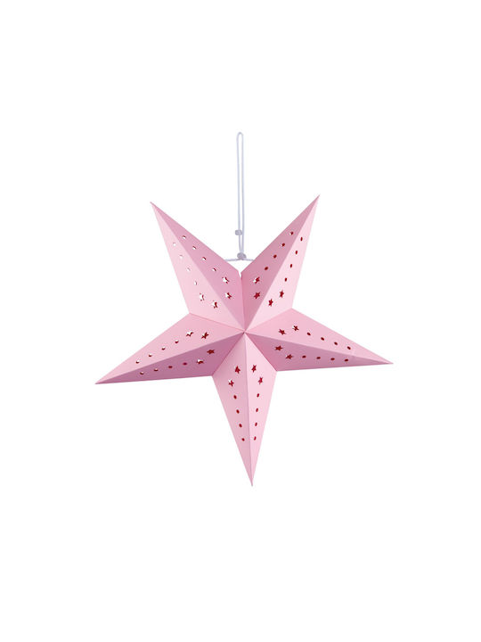 Christmas Decorative Pendant Star Paper Pink 40x40x40cm