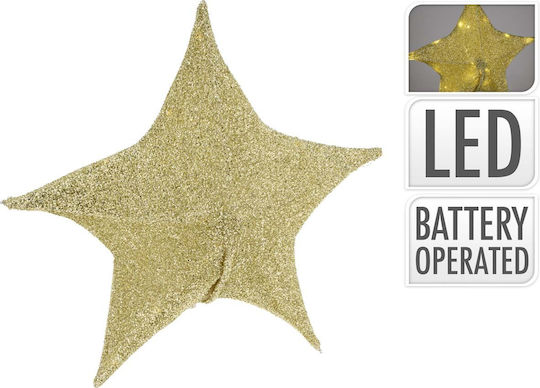 JK Home Decoration Plastic Christmas Decorative Pendant Star Gold