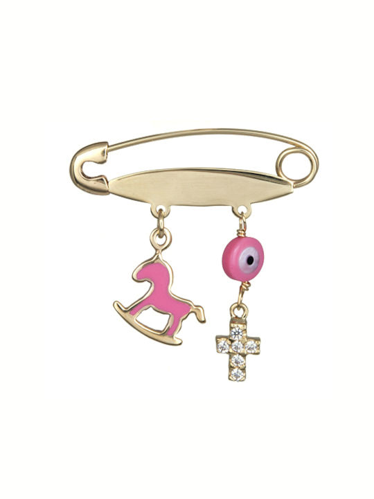 Child Safety Pin made of Gold 9K