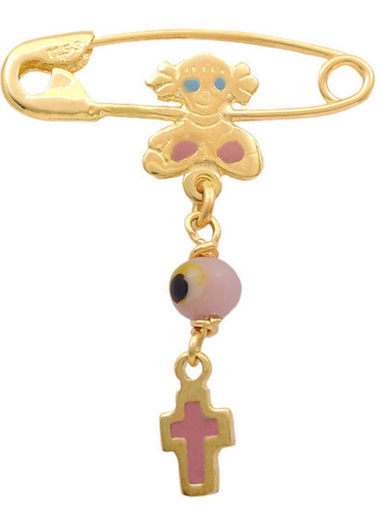 Child Safety Pin made of Gold 14K