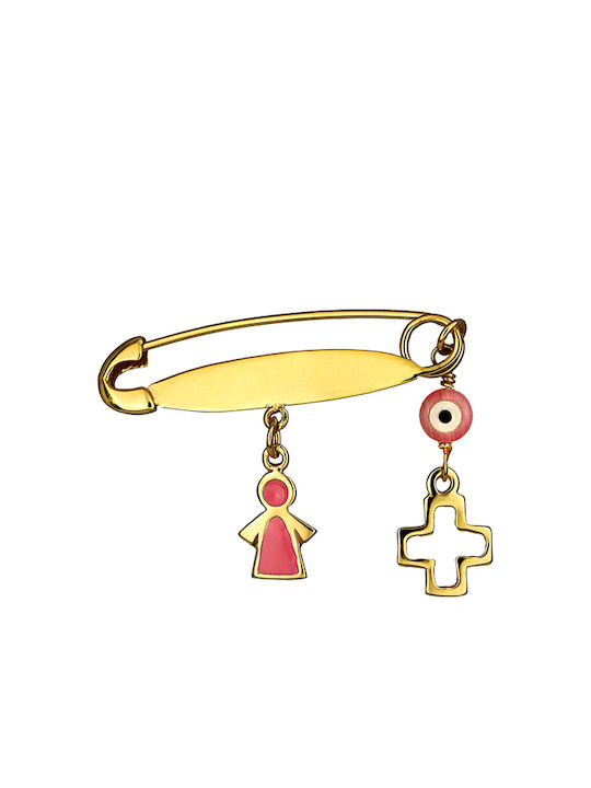 Child Safety Pin made of Gold 9K