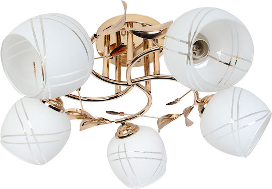 Globobox Deckenleuchte 56cm Gold mit Fassung E27