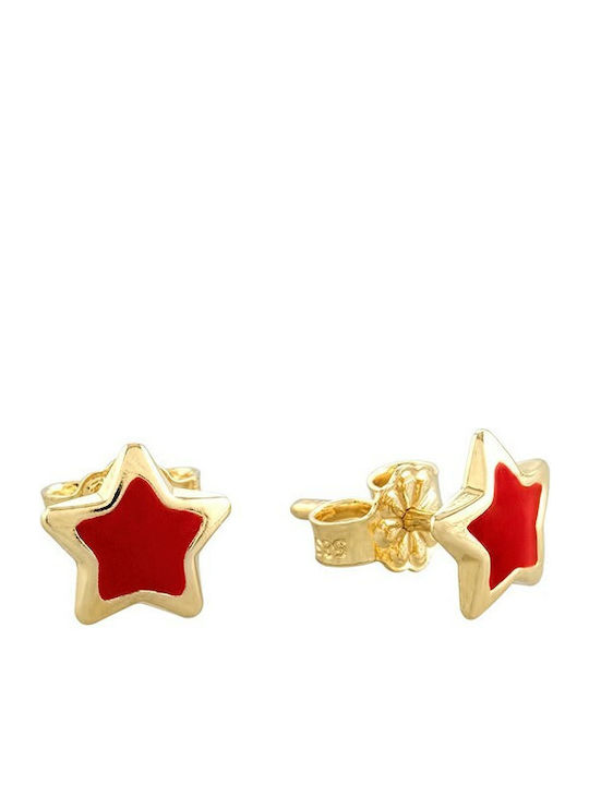 Verorama Kids Earrings Studs Stars made of Gold 14K