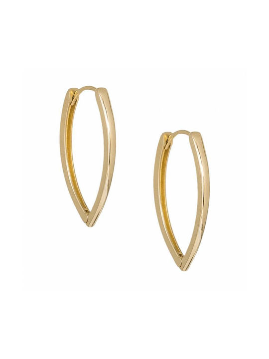 Earrings Hoops made of Gold 14K