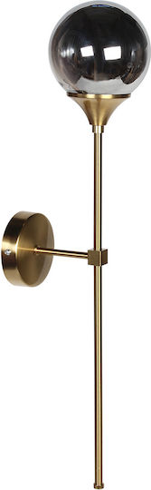 Globobox Leuchte Wand mit Fassung E14 Gold 12x16x12cm