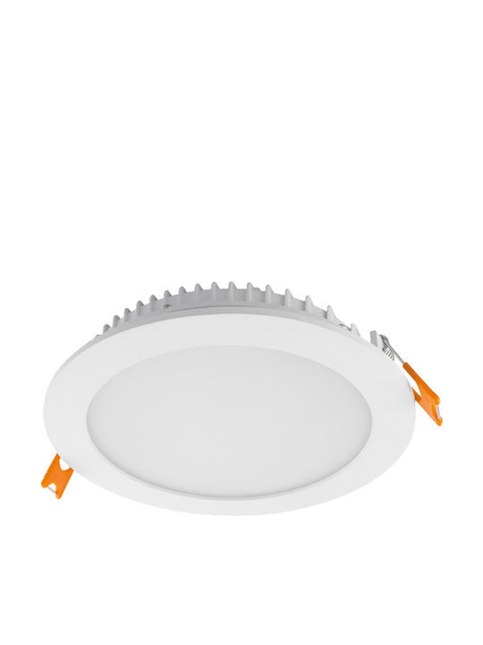 Power Led Στρογγυλό Χωνευτό LED Panel 6W με Ψυχρό Λευκό Φως 6000K