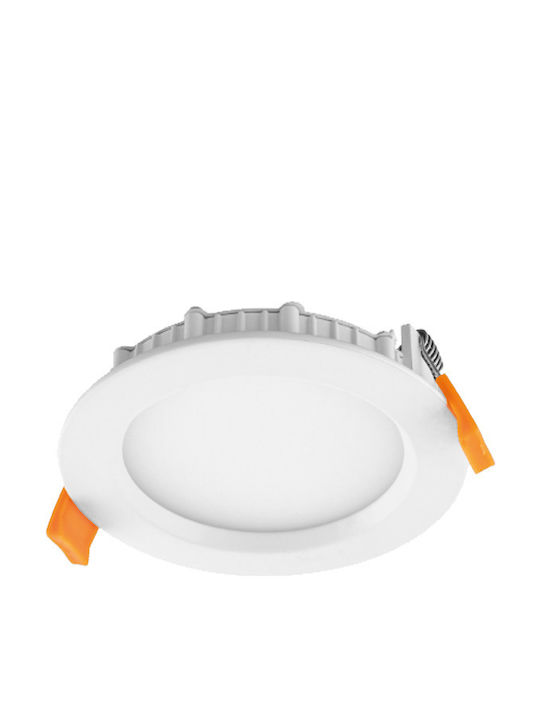 Power Led Στρογγυλό Χωνευτό LED Panel 12W με Φυσικό Λευκό Φως 4000K 17.3εκ.