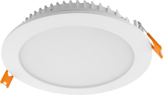 Power Led Round Recessed LED Panel 12W with Warm White Light 3000K 15cm