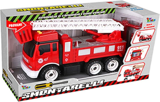 Metropoli Toy Car Scale 1:16 Fire Truck Pull Back for 3+ Years
