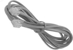 Various Flat Τηλεφωνικό Καλώδιο RJ11 6P4C 1.8m Γκρι (FTT16-315)