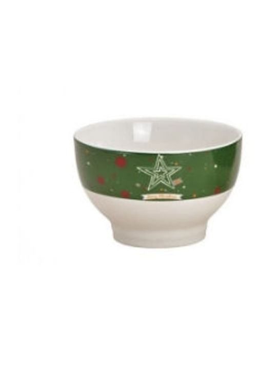 Christmas Bowl Ceramic Green 1pcs