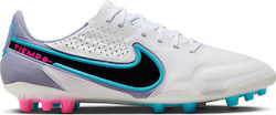 Nike Legend 9 Elite Low Football Shoes AG-Pro with Cleats White