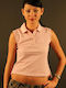 Datch Women's Polo Shirt Sleeveless Pink