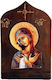 IconsGR Icoană Maica Domnului Cu Pruncul Lemn 30x21cm