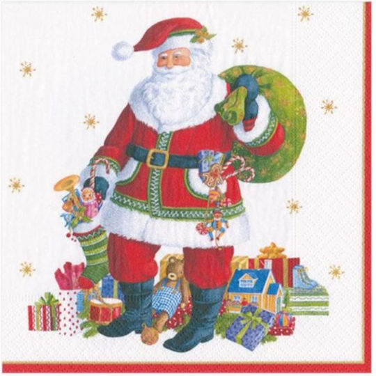 Caspari Set of Christmas Napkins L12.5xW12.5cm. 20pcs
