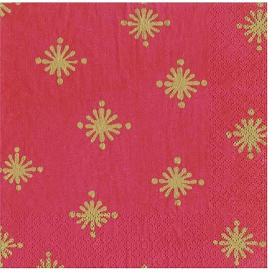 Caspari Set of Christmas Napkins L12.5xW12.5cm. 20pcs