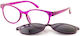 Michael Pachleitner Group Clip On Ochelari De Citit +3.50 În Culoare Ramă Fuchsia KLH156-1