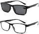 Apel Clip On Ochelari De Citit +1.00 Cu Magnet În Culoare Neagră