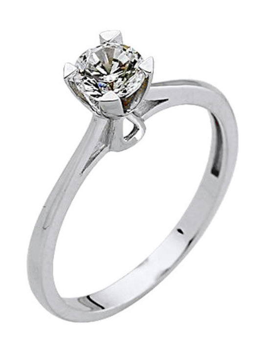 Single Stone from White Gold 14K