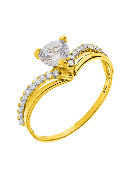 Single Stone from Gold 14K