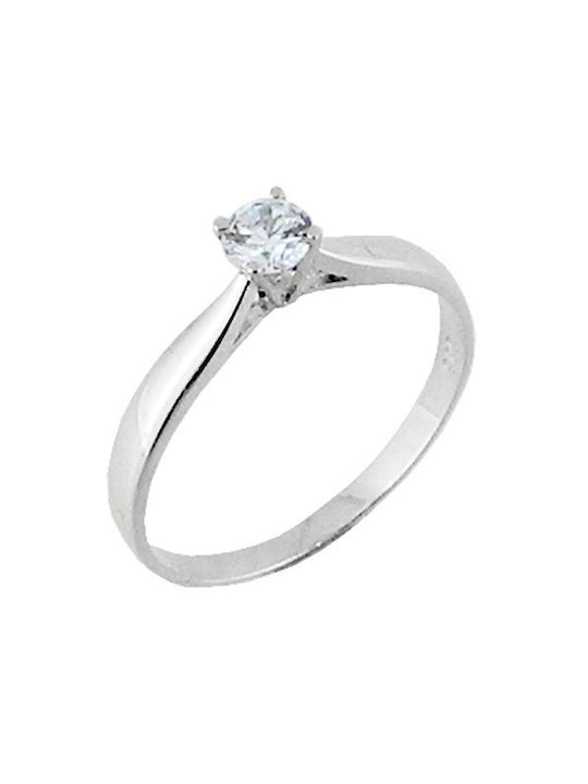 Single Stone from White Gold 14K