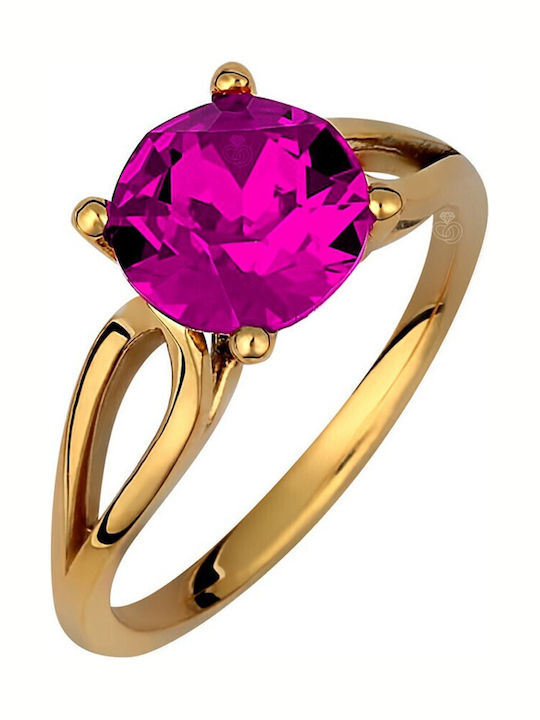 Verorama Single Stone from Gold Plated Silver