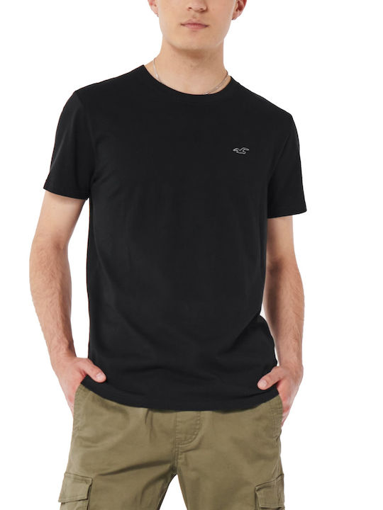 Hollister Ανδρικό T-shirt Κοντομάνικο Μαύρο
